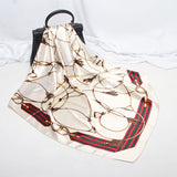 35” Large Satin Square Head Scarf-Detail Picture