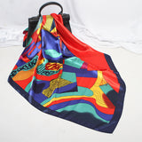 35” Large Satin Square Head Scarf-Detail Picture