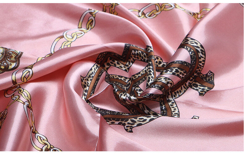 35” Large Satin Square Head Scarf-Detail Picture
