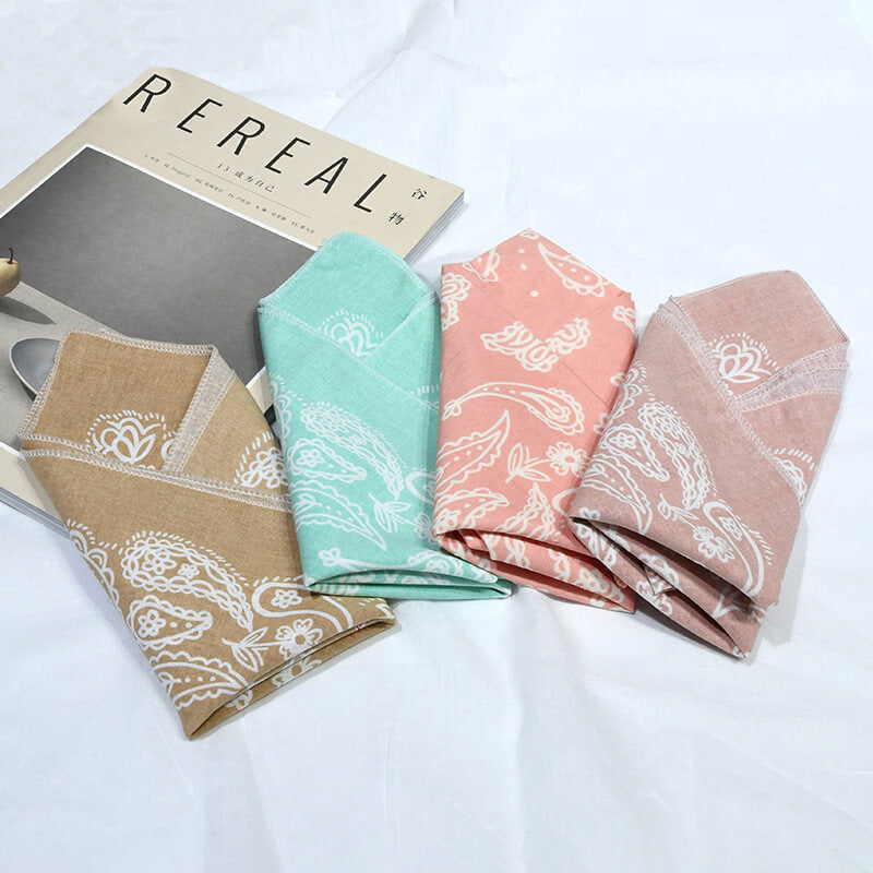 Square Head Scarves for Women Neck Hair Scarves Hair-Detail Picture