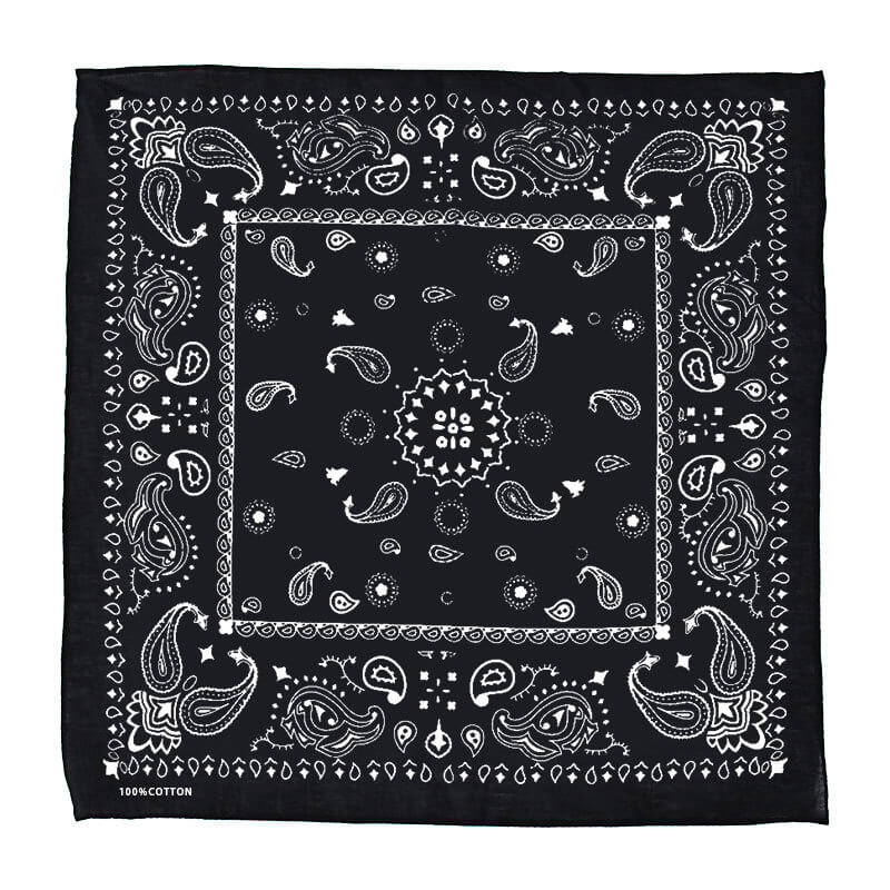 Men's Women's 100% Cotton Multi-Purpose Bandana Gift Sets – Black