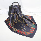 35” Large Satin Square Head Scarf-Detail Picture