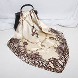 35” Large Satin Square Head Scarf-Detail Picture
