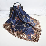 35” Large Satin Square Head Scarf-Detail Picture