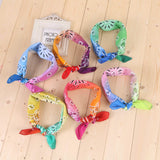 Novelty Gradient Cotton Bandana Paisley Print Head Wrap Handkerchief-Effect Picture