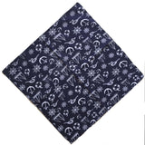 12pcs Brocade Bandana 22X22 Inch 100% Cotton Novelty Paisley Denim Turban Party Favor Scarf Turban Handkerchief-main picture-detail picture