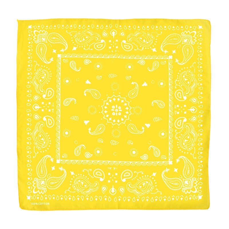 Men's Women's 100% Cotton Multi-Purpose Bandana Gift Sets – Yellow