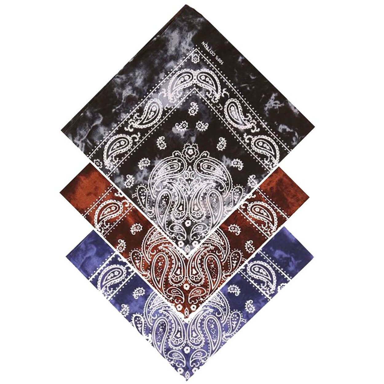 Cotton Large Paisley Bandanas for Men-Side Picture