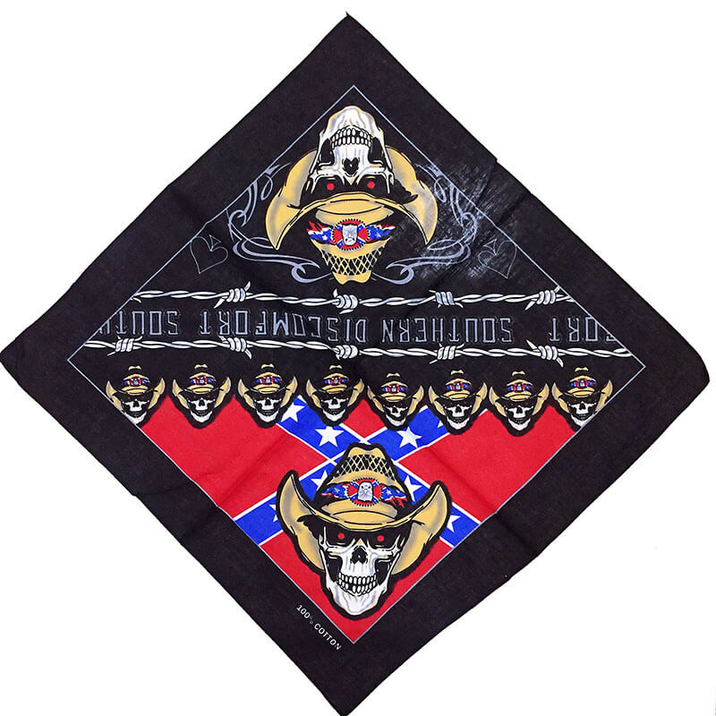 12 skull bandana tie retro hip-hop pocket squares--style 07
