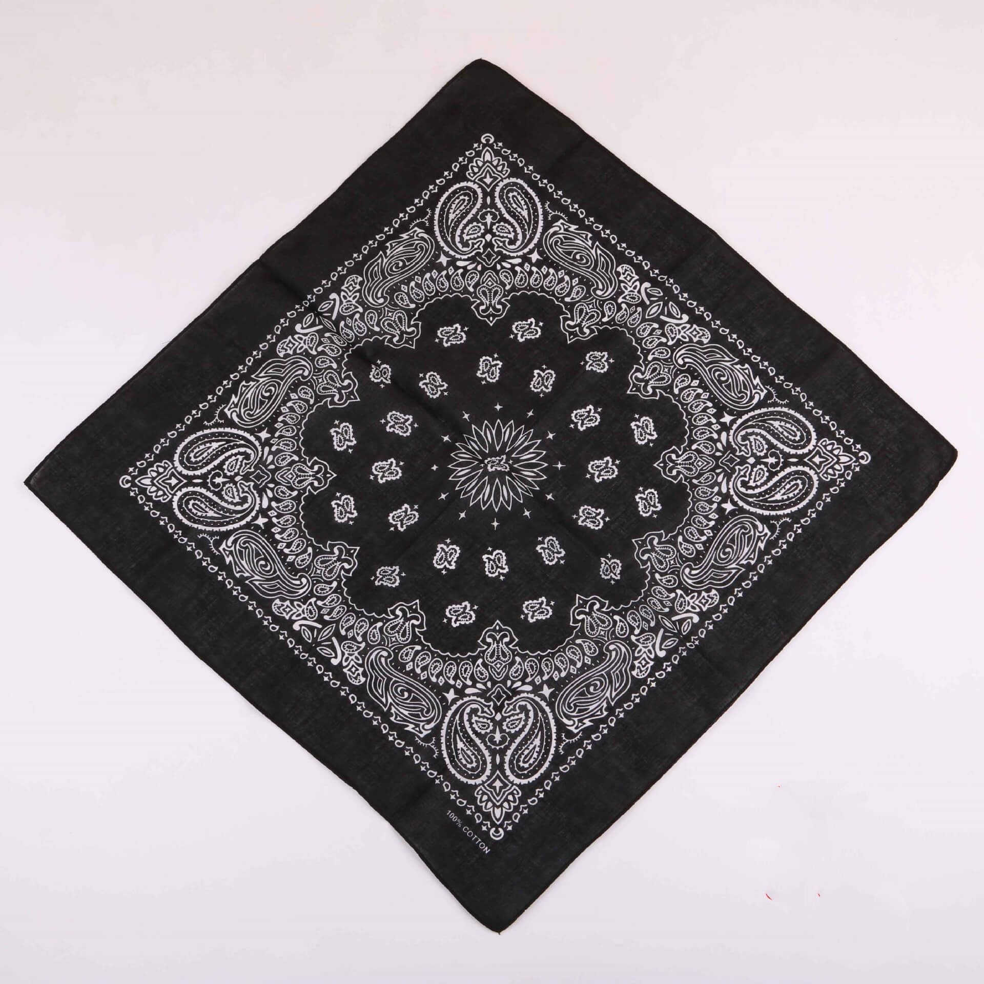 Black-Classic Western Cotton Paisley bandana-Side Picture