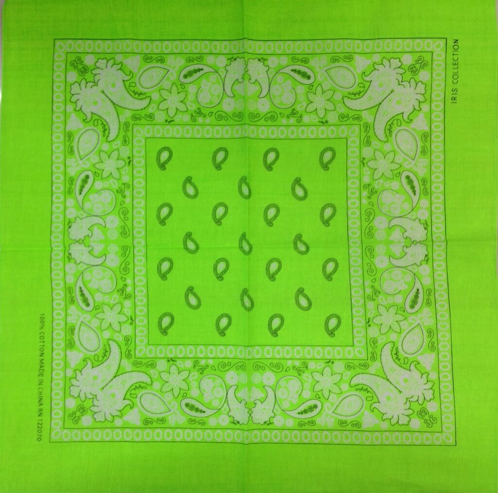 Paisley Bandanas Cowboy Bandana Handkerchiefs Paisley Print Head Wrap Scarf-Green