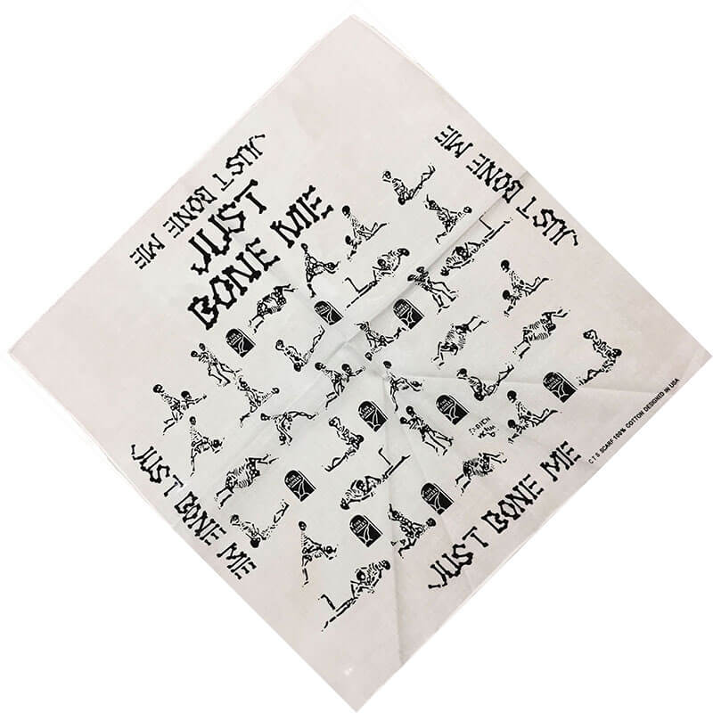 12 skull bandana tie retro hip-hop pocket squares--style 12