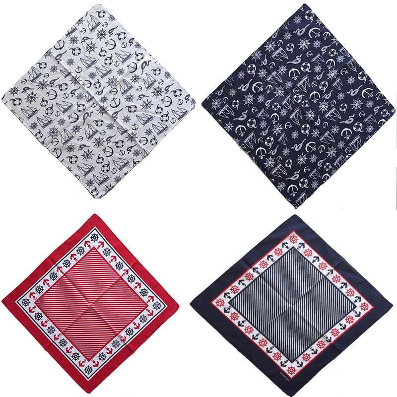 12pcs Brocade Bandana 22X22 Inch 100% Cotton Novelty Paisley Denim Turban Party Favor Scarf Turban Handkerchief-main picture