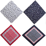 12pcs Brocade Bandana 22X22 Inch 100% Cotton Novelty Paisley Denim Turban Party Favor Scarf Turban Handkerchief-main picture
