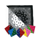 Two-tone stitching cotton paisley bandana-side picture
