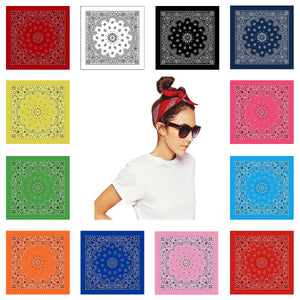 12 colors-western cotton paisley bandana-main picture