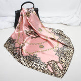 35” Large Satin Square Head Scarf-Detail Picture