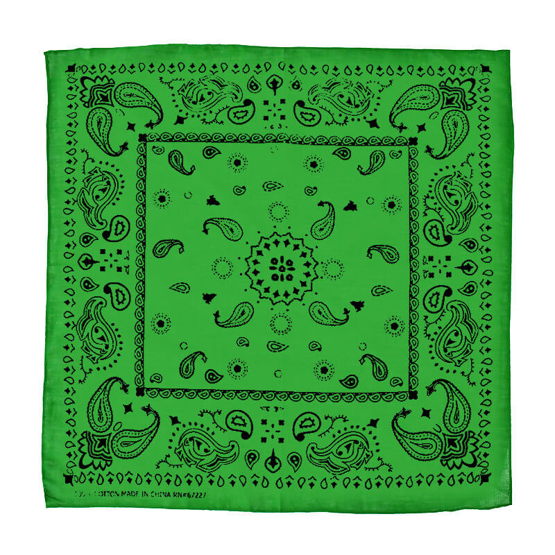 Men's Women's 100% Cotton Multi-Purpose Bandana Gift Sets – Green