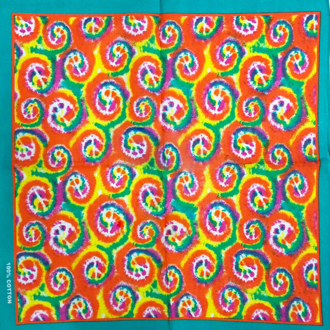 Tie Dye Cotton Colorful Paisley Cotton Bandanas-Side Picture