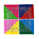 Two-tone stitching cotton paisley bandana-side picture