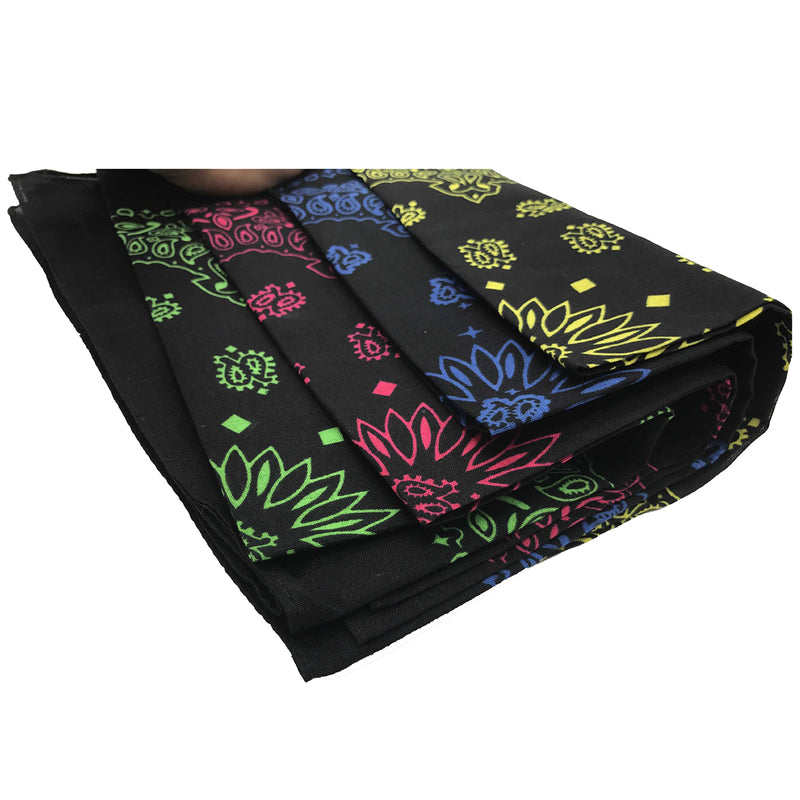 Novelty Print Paisley Cowboy Bandana Party Favor Scarf Headband Handkerchiefs-Detail Picture