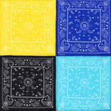 Men's Women's 100% Cotton Multi-Purpose Bandana Gift Sets – Mix And Match-Four Colors "02"