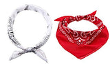 12 Pcs Novelty Cowboy Bandana Hip-Hop Headband Scarf Head Wrap Wristband