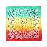Novelty Gradient Cotton Bandana Paisley Print Head Wrap Handkerchief-Side Picture