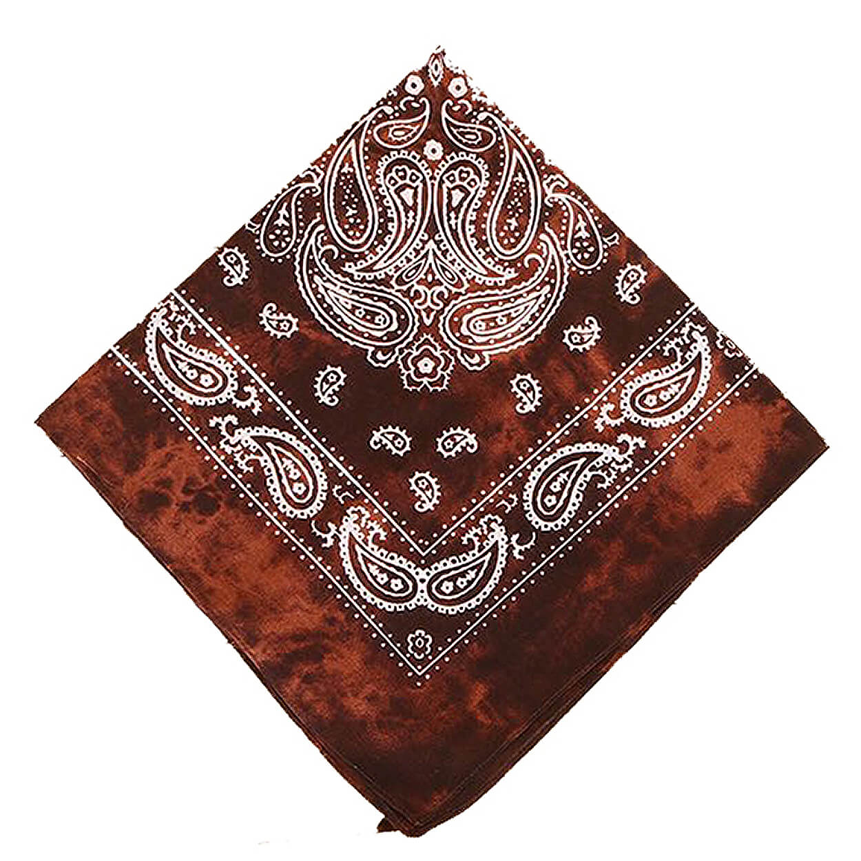 Two-tone stitching cotton paisley bandana-side picture