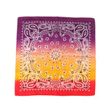 Novelty Gradient Cotton Bandana Paisley Print Head Wrap Handkerchief-Side Picture