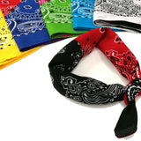 Two-tone stitching cotton paisley bandana-side picture