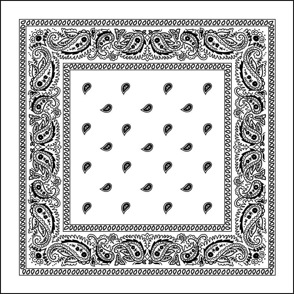 Cotton Bandana Multifunction Paisley Cowboy Handkerchiefs-Side Picture