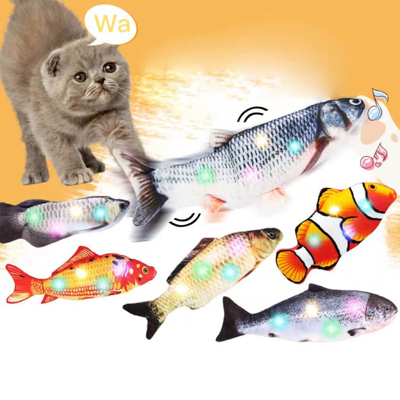 Net red fish simulation fish funny cat will jump fish funny cat pet toy usb charging