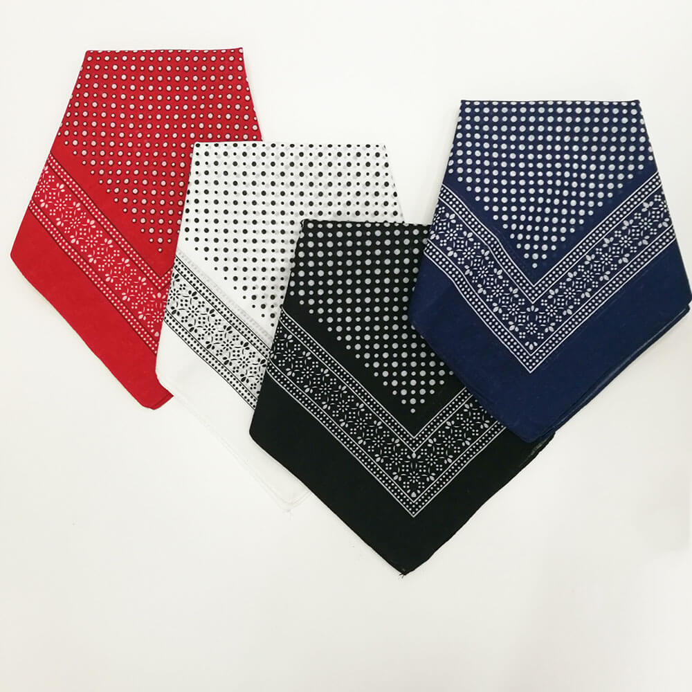 Unisex Retro Art Polka dot Bandana Scarf Wristband-Side Picture
