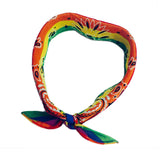 Paisley Cotton Denim Unisex Printed Bandana Wristband-Effect picture