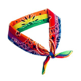 Paisley Cotton Denim Unisex Printed Bandana Wristband-Effect picture