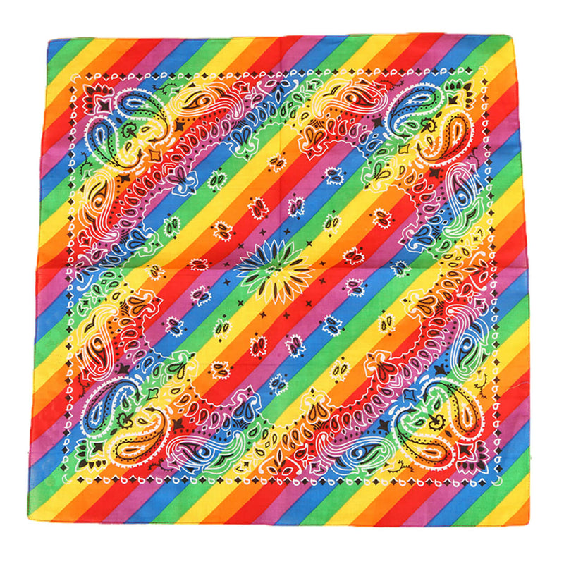 Paisley Cotton Denim Unisex Printed Bandana Wristband-Side picture