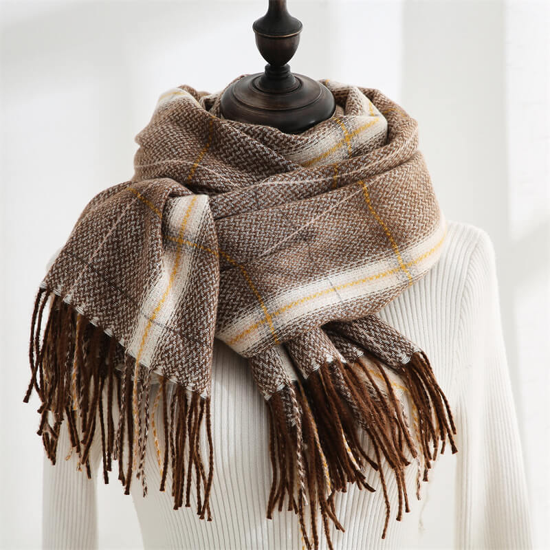Womens Winter Scarf Cashmere Feel Pashmina Shawl Wraps Soft Warm Blanket Scarves for Women