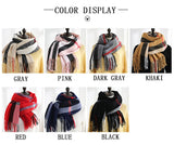 Women's Long Plaid Blanket Chunky Oversized Winter/Fall Warm Scarf Big Tartan Scarves Wrap Shawl
