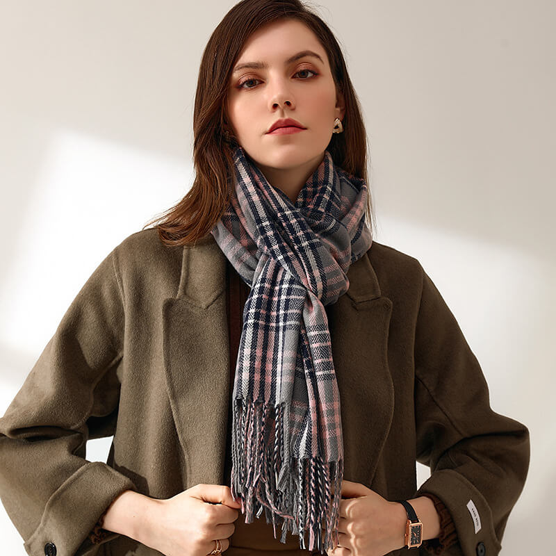 Womens Winter Scarf Cashmere Feel Pashmina Shawl Wraps Soft Warm Blanket Scarves for Women