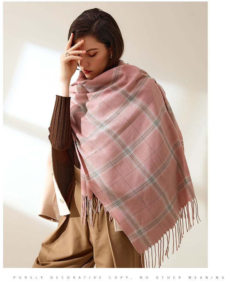 Womens Winter Scarf Cashmere Feel Pashmina Shawl Wraps Soft Warm Blanket Scarves for Women
