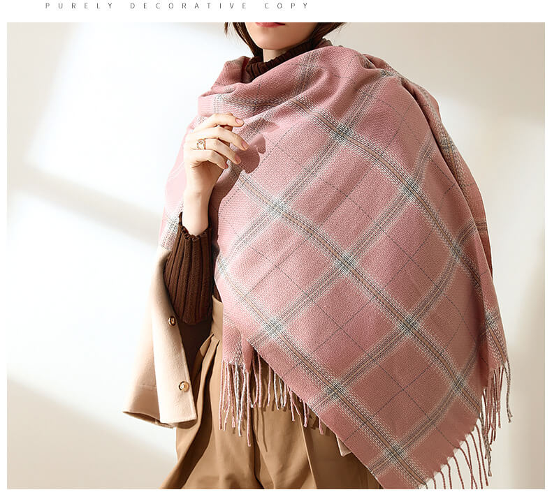 Womens Winter Scarf Cashmere Feel Pashmina Shawl Wraps Soft Warm Blanket Scarves for Women