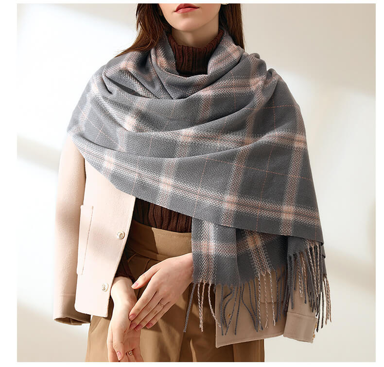 Womens Winter Scarf Cashmere Feel Pashmina Shawl Wraps Soft Warm Blanket Scarves for Women