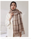 Womens Winter Scarf Cashmere Feel Pashmina Shawl Wraps Soft Warm Blanket Scarves for Women
