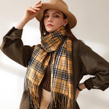 Womens Winter Scarf Cashmere Feel Pashmina Shawl Wraps Soft Warm Blanket Scarves for Women
