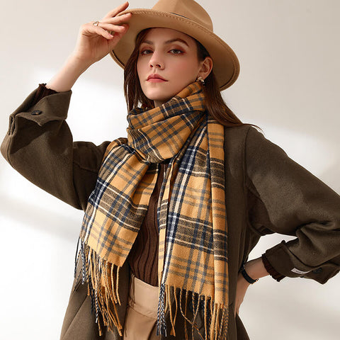 Womens Winter Scarf Cashmere Feel Pashmina Shawl Wraps Soft Warm Blanket Scarves for Women