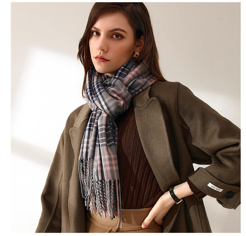 Womens Winter Scarf Cashmere Feel Pashmina Shawl Wraps Soft Warm Blanket Scarves for Women