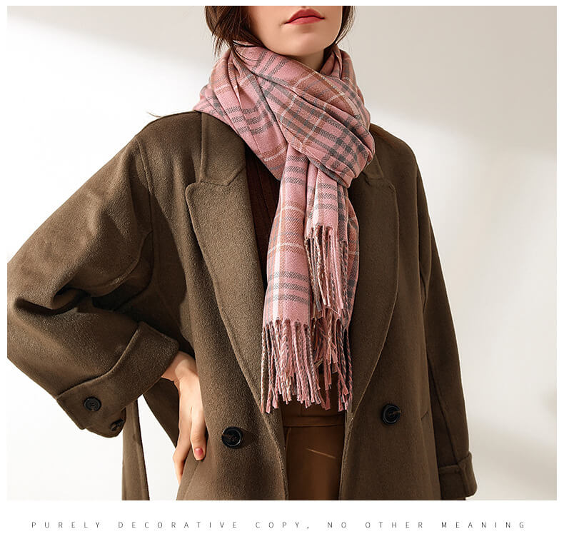 Womens Winter Scarf Cashmere Feel Pashmina Shawl Wraps Soft Warm Blanket Scarves for Women