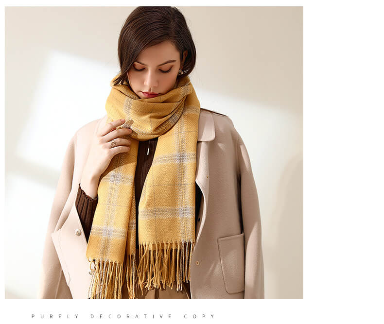 Womens Winter Scarf Cashmere Feel Pashmina Shawl Wraps Soft Warm Blanket Scarves for Women