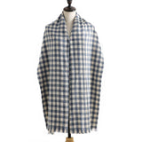 Winter Large Scarf Cashmere Feel Cashmere Checked Shawl Wraps with Tassel Soft Warm Blanket Scarves for Women